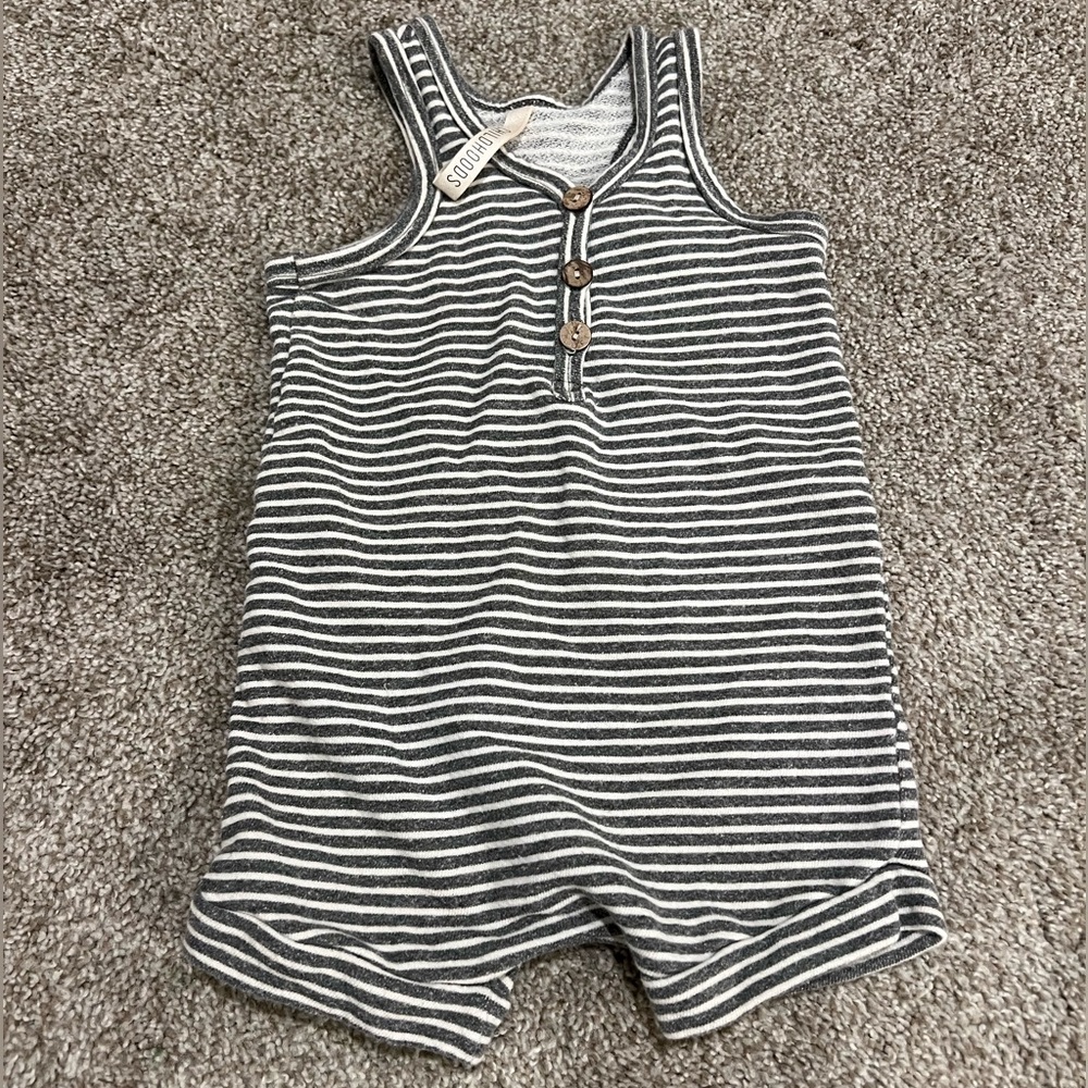 Childhood Clothing romper 2T gray striped